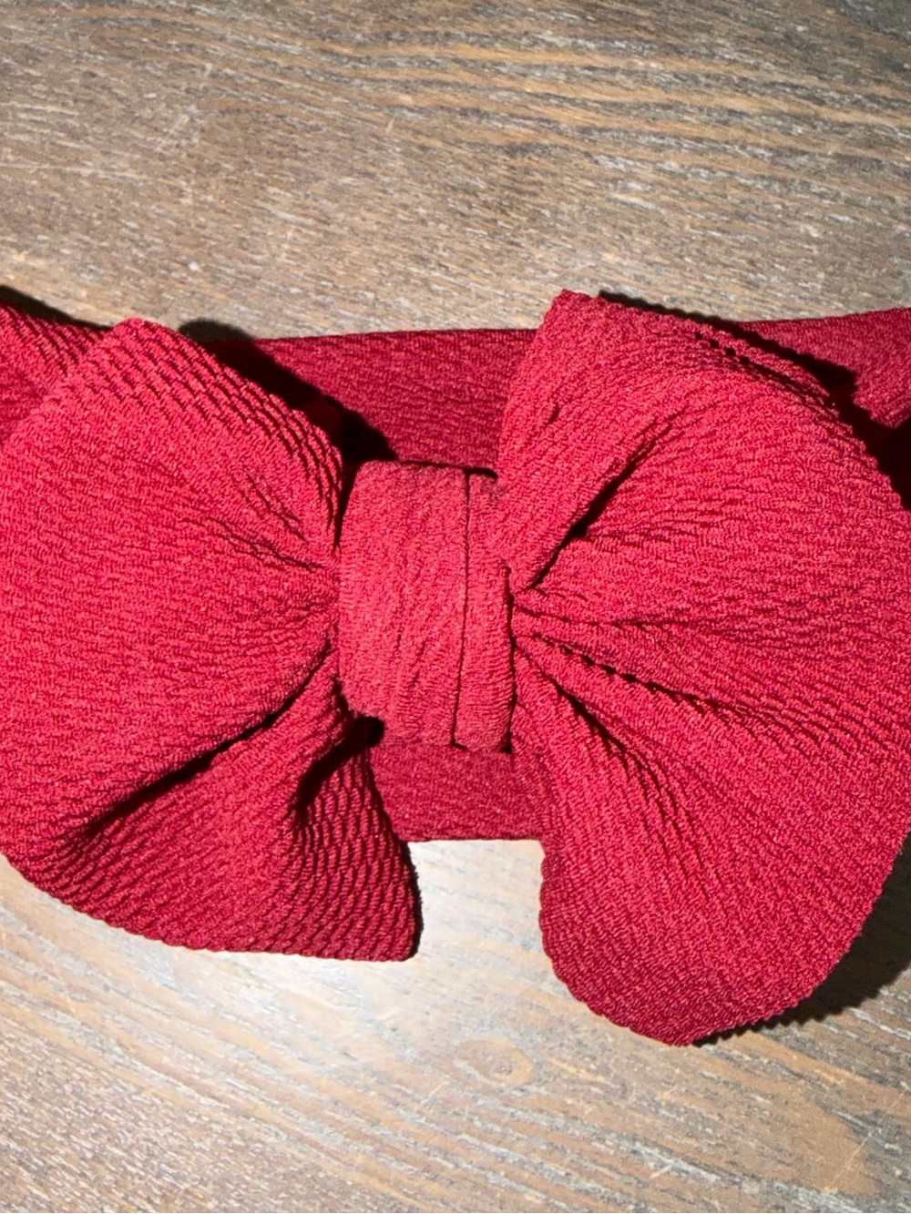 Gigi and Max Cranberry Dark Red Headwrap Bow (singular bow listing)
